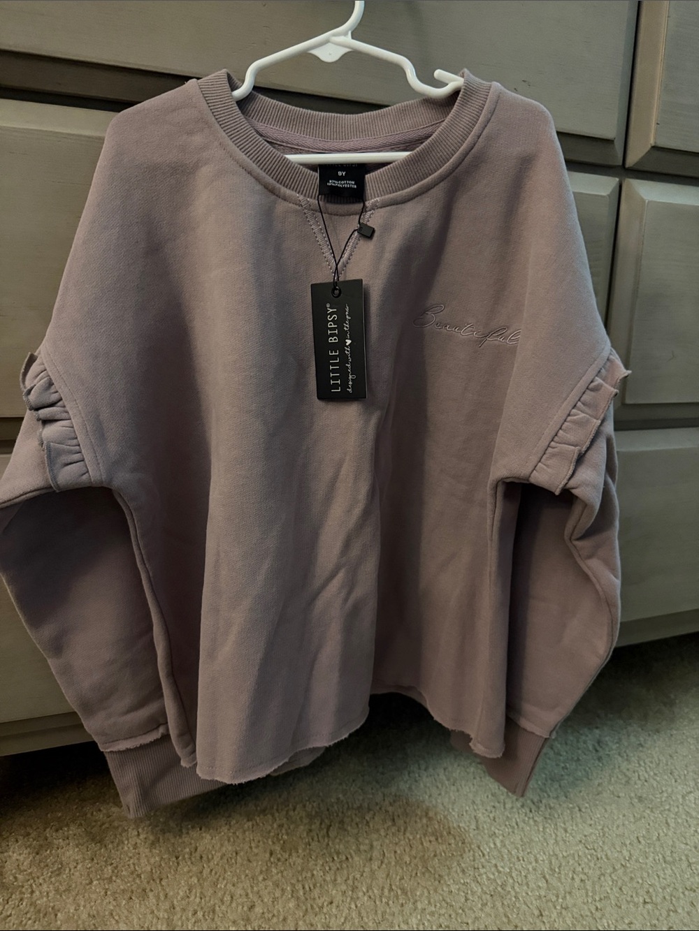 Little Bipsy Mauve Crewneck Sweatshirt for Kids